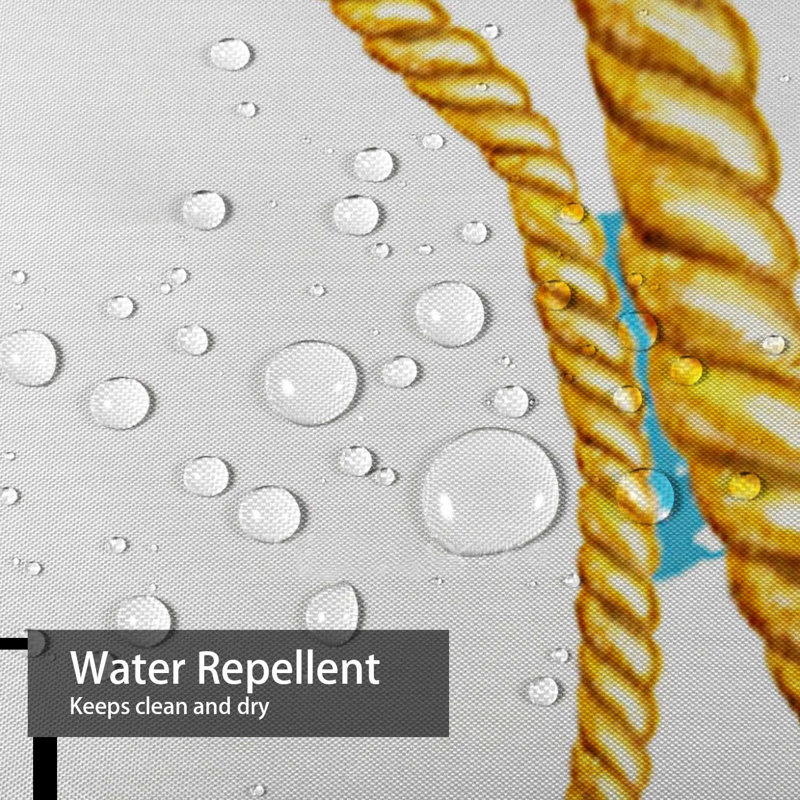 Rideau de douche bleu aquarelle transparente avec 12 crochets, L 72 po x l 72 po