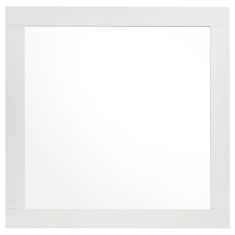 Miroir pour commode Magruder Maile, Blanc