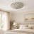 20 Inch Multicolor Tiffany Style 4 Light Ceiling Fixture with Geometric Shade for Warm Vintage Ambiance