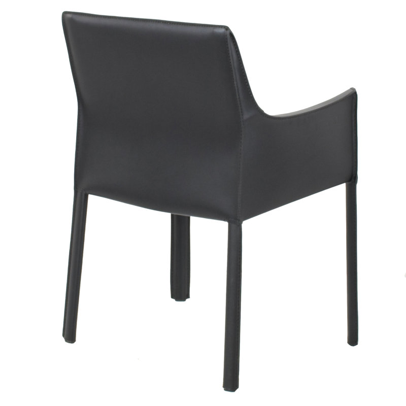 Traskwood Faux Leather Armchair, Black