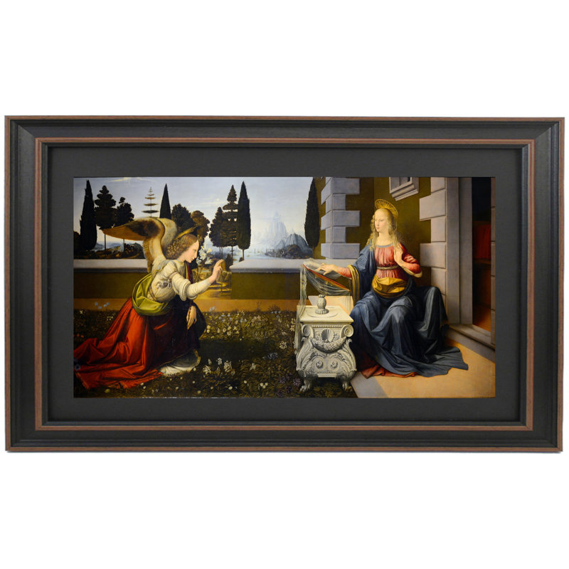 Annunciation By Leonardo Da Vinci, 23" H x 36" W