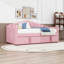 Twin Upholstered Daybed with Pop-Up Trundle and USB and Type-C Charging Station-1445335185