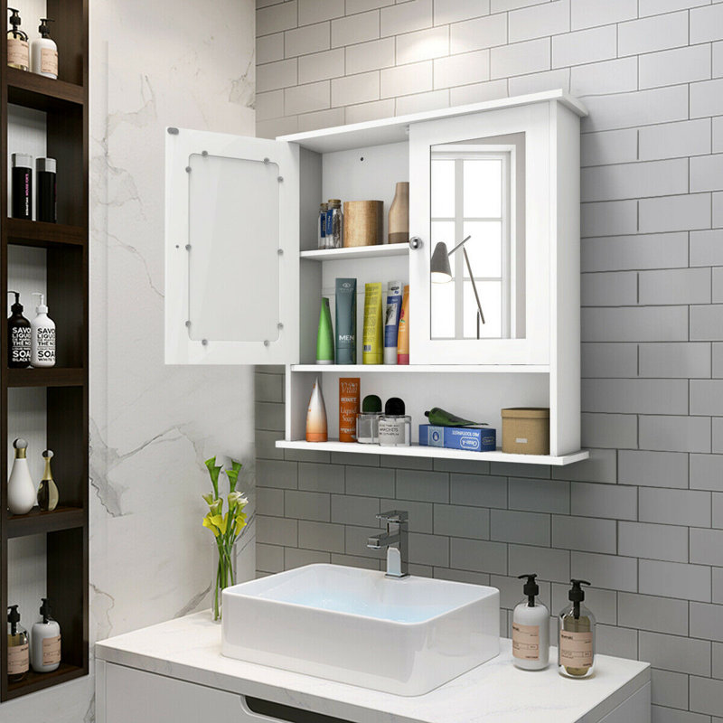 Rangement pour salle de bain Leshanti, Blanc