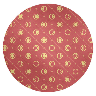 Tapis orange/jaune lune phases