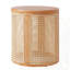 Table de bout à bords arrondis et design minimaliste