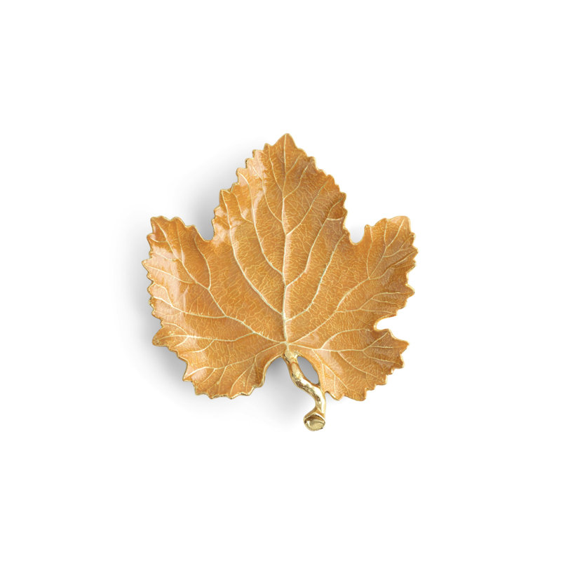 Vine Handmade Decorative Plate, Orange