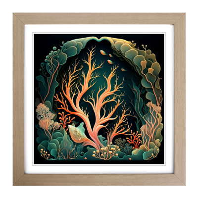 Coral Reef Art Nouveau - Framed Print