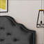 Tête de lit tapissier pour lit grand et bois massif Pieds en métal, hauteur réglable Garniture cloutée pour chambre à coucher-771661958-771661959