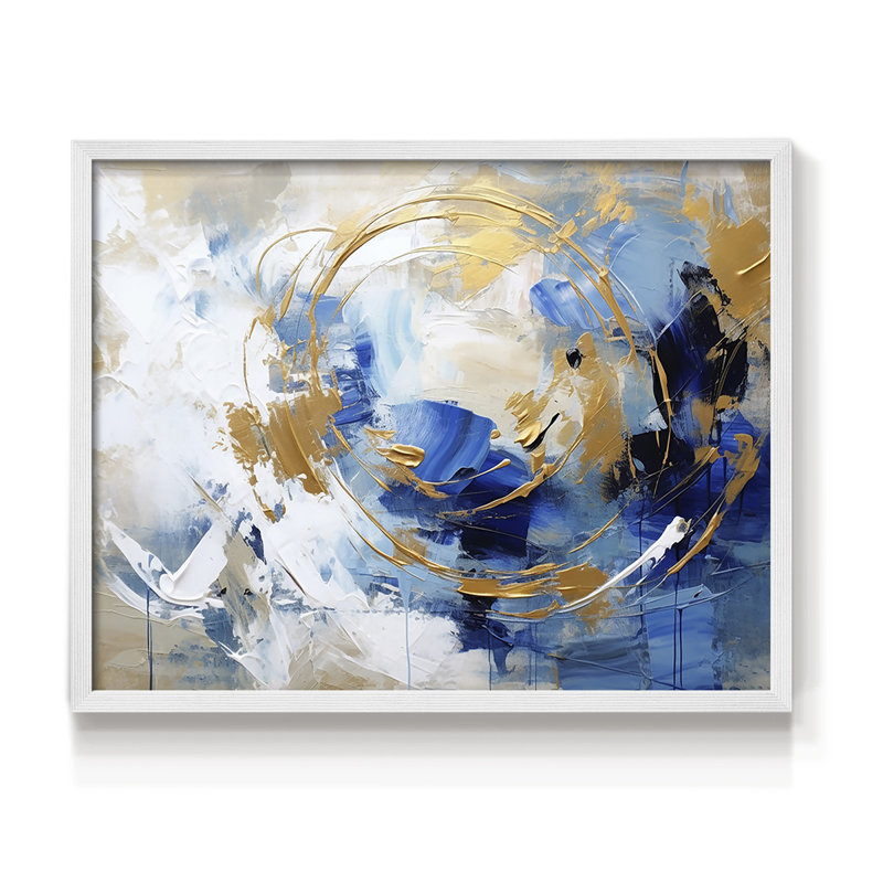 Abstrait, série CXL, reproduction encadrée, 8" H x 10" W, White