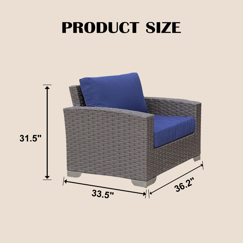 Chaise avec coussin (1 boîte), Marine