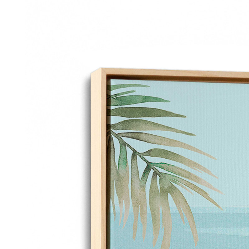 Beachside Christmas I, reproduction d'art sur toile dans un cadre, Encadrement brun, H 12,75 po x l 12,75 po x P 1,75 po