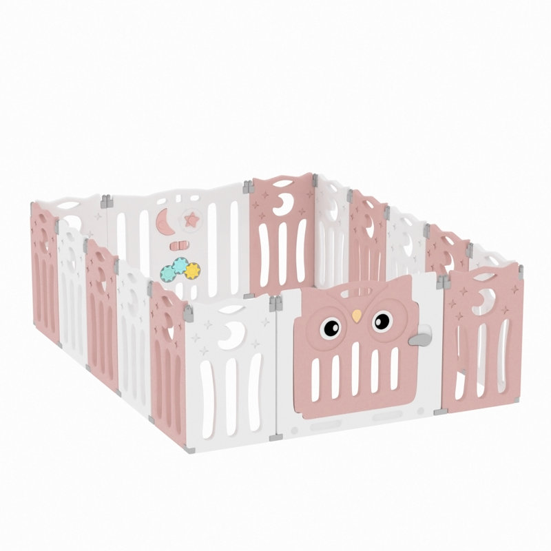 Planas Safety Gate, Pink/White, 63cm H x 143cm W x 179cm D