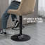 Swivel Upholstered and Faux Leather Adjustable Height Bar Stool with Steel Frame-924780660