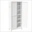 Garde-manger 75 po en métal blanc avec 5 tablettes réglables