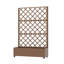 Boîte à fleurs en métal avec treillis et roues H 73 po x l 35 po-1966247491-1966247495