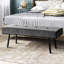 Banc rembourré 39,4 po Velours côtelé-1170657974