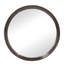 Miroir mural rond de 20 po en bois de manguier. Objet décoratif pour la salle de bain et le vestibule. Cadre solide, 19,8 po x 19,8 po x 1,3 po, 4,3 lb, flamme brune foncée 20 po x 1,5 po. Finition-131496511