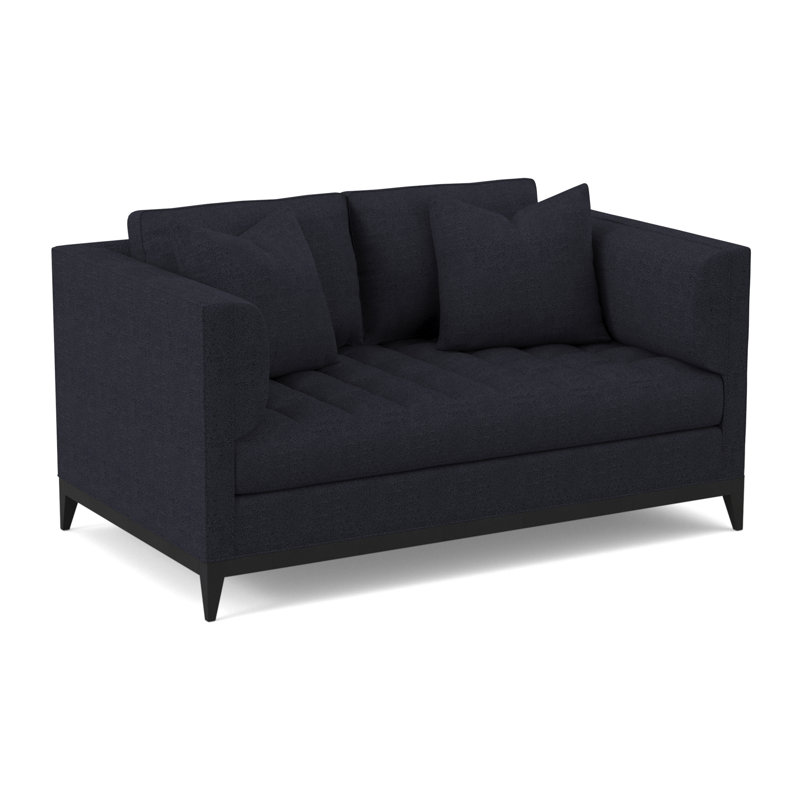 Causeuse Paramount, Espresso, 100% polyester bleu marine de Venise