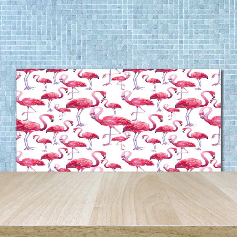 Acalia 50cm W x 100cm L Glass Peel and Stick Panel