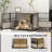 wooden frame Dog Crate with 3 Doors