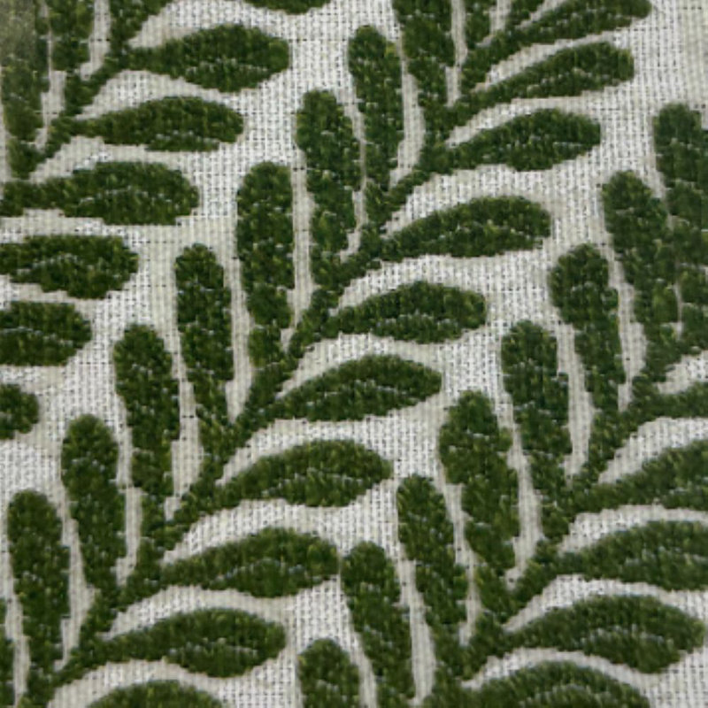 Emmeline Gilded Floral Linen, Ivy