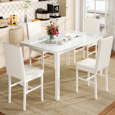 Hadessah 4 - Person Four Leg Base Dining Set