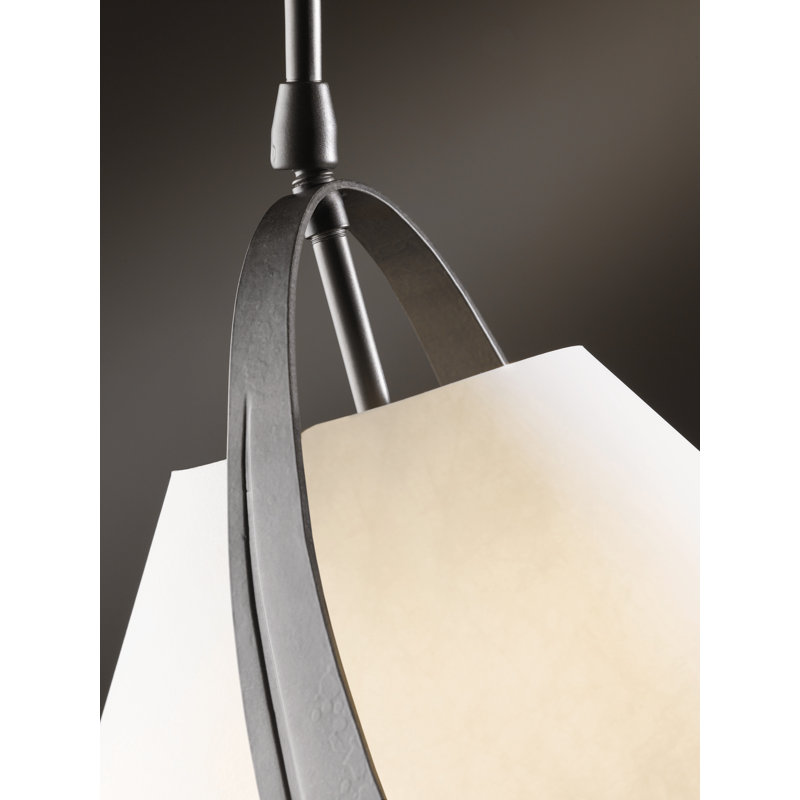 Mobius Arched Floor Lamp, Spun Frost, Dark Smoke