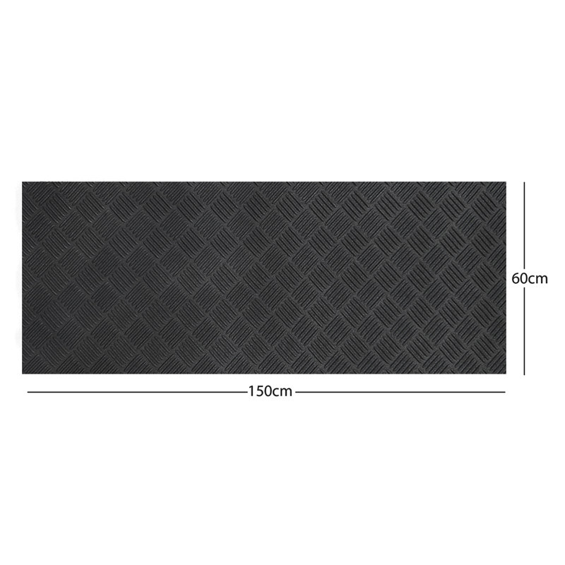 Non-Slip Geometric Doormat, 60cm W x 150cm L