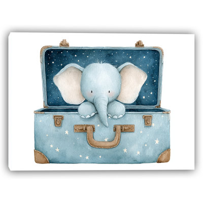 «Elephant in Starry Valise», art mural sur toile tendue
