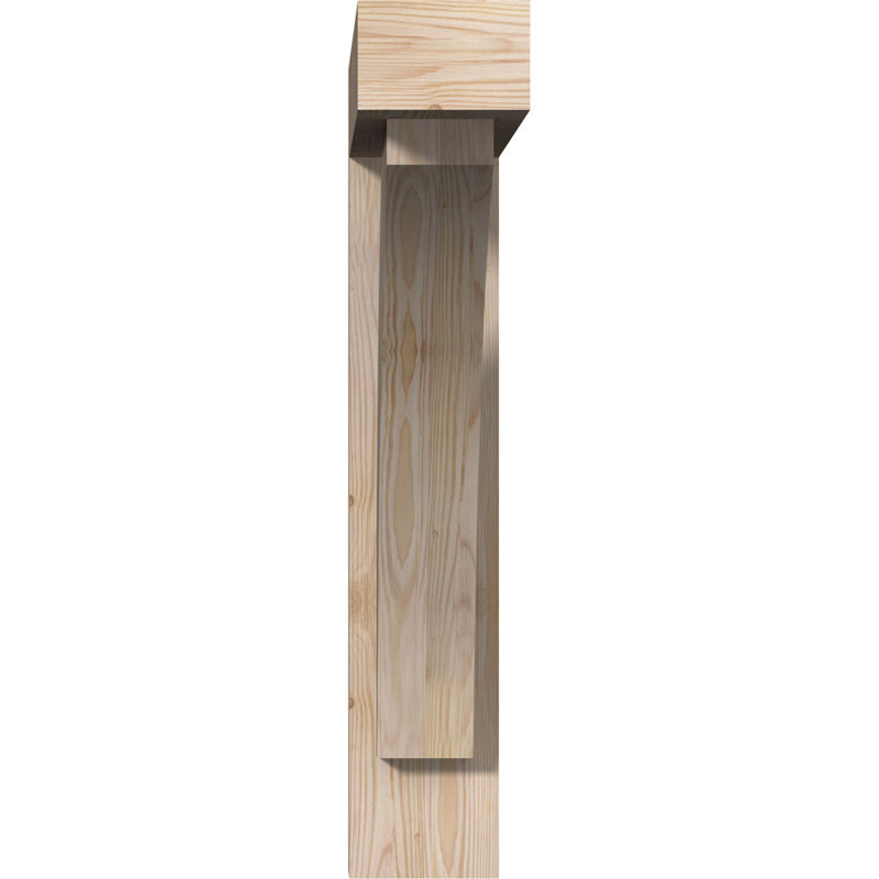 Thorton Block Bracket with Offset Brace, 5 1/2"W Douglas Fir (Smooth), 30 x 30