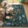 Goldene Jungle Area Rugs for Living Room Bedroom Thin Modern Nursery Rug Non-Shedding Kids Playroom