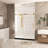 1/4"(6 Mm) Clear Tempered Glass Shower Door 56 - 60"w X 76"h In Brushed Gold, American Style For Bathroom, With Proof Film, Stainless Steel Handle, Large Wheels On Round Tracks, Easy To Clean And