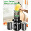 Presse-agrumes Glowwise Press - Presse-étoupe extra large de 4,35 po, presse-agrumes silencieux pour fruits et légumes, facile à nettoyer et à assembler, idéal pour les cuisines familiales, les familles en santé et les amateurs de remise en forme