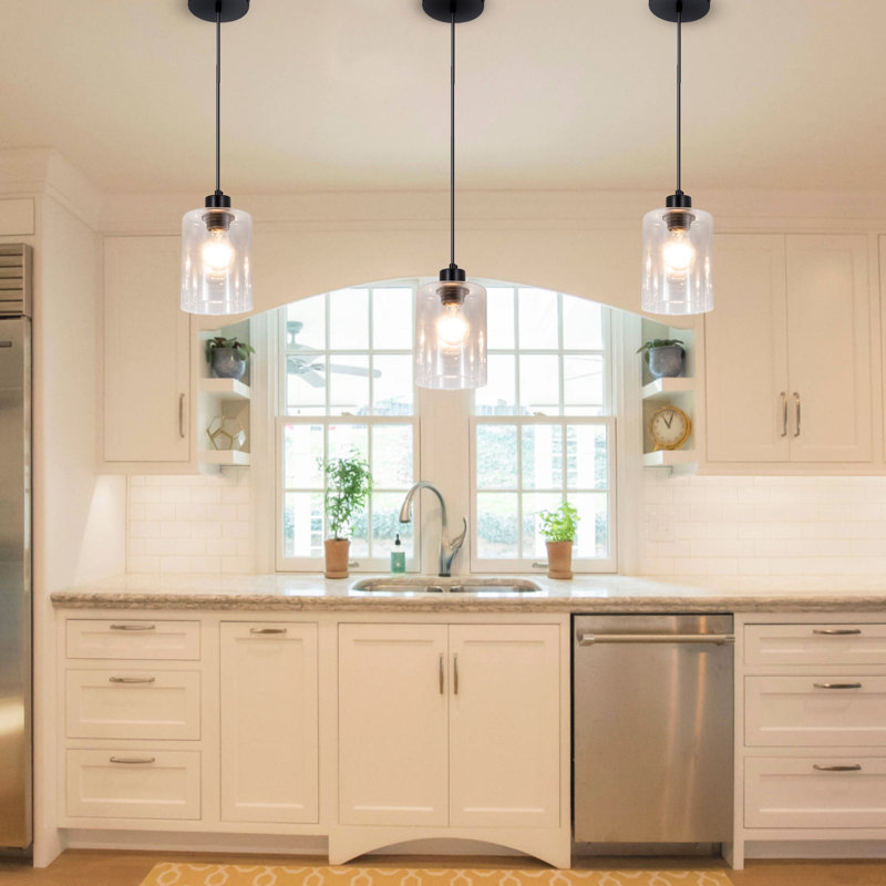 1 - Light Matte Black Single Pendant(3 Set Of