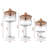 3-Piece Kitchen Glass Jars Canister Set