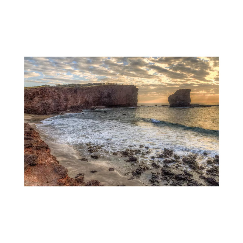 View From Beach At Manele Bay Of Puu Pehe At Sunrise, South Shore Of Lanai Island, Hawaii by Stuart Westmorland - Wrapped Canvas Gallery-Wrapped Canvas Giclée