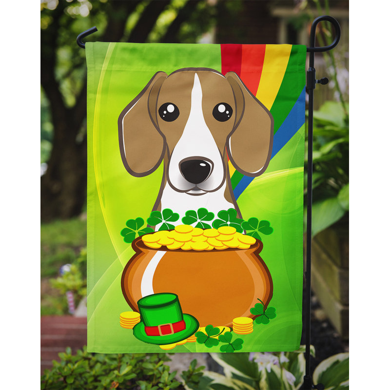 Drapeau de jardin Arella St. Patrick's, Beagle