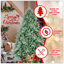 Arbre de Noël bleu-vert avec 2908 pointes en PE + PVC - arbre unique avec branches articulées, assemblage facile, support en métal stable, décoration des Fêtes accrocheuse-1814027835