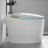 Unique Smart Toilet With Bidet Built In, Intelligent One Piece Toilet For Modern Bathroom, Auto Open/Close Seat, Foot Sensor, LED Display,Night Light, Warm Water & Dryer-122371664