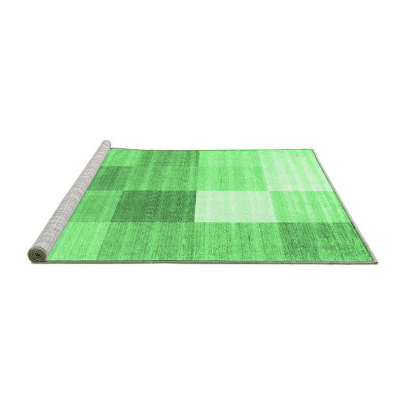 Tapis contemporains vert émeraude lavable à la machine 1807, Carré 3 pi