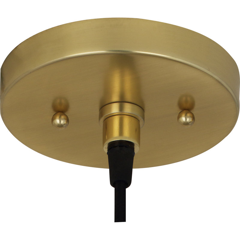 Luminaire suspendu conique à 1 lumière Dal, Laiton moderne, Laiton moderne / noir