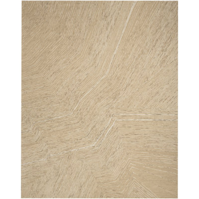 Pure Angles Outdoor Hand Tufted Abstract Area Rug in Camel/Ivory