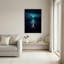 White Sailboat On Dark Ocean Water Under Teal Sky Gap Canvas Wall Art-133519211