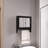 19.7" H x 17.7" W Mirror Medicine Cabinet with Towel Rack White, One door with Two interior Shelves for Bathroom, Kitchen Black-1972775297