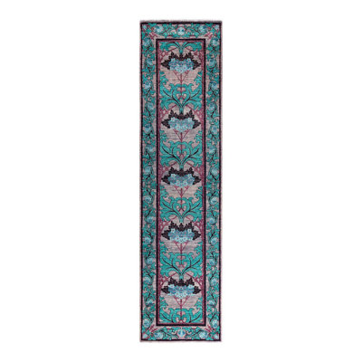 Overyed One-of-a-Kind Runner 2'6" X 10' Hand Knotted Area Rug