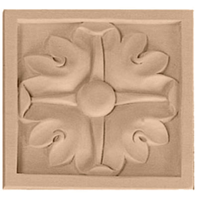 Edinburgh 3'' H x 3'' W x 625'' D Wood Rosette Applique
