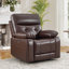Ensemble de salon inclinable électrique capitonné 2 pièces 2 pièces - Canapé inclinable simple en cuir fleur + canapé 3 places avec porte-gobelet caché USB-192717407