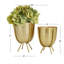 Ensemble de 2 pots de fleurs pour l'intérieur et l'extérieur avec support amovible-60663458