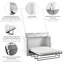 Lit escamotable 75W avec matelas 75W-101342511-101342508