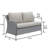 Kingon 80.75'' Wide Metal Loveseat with Cushions